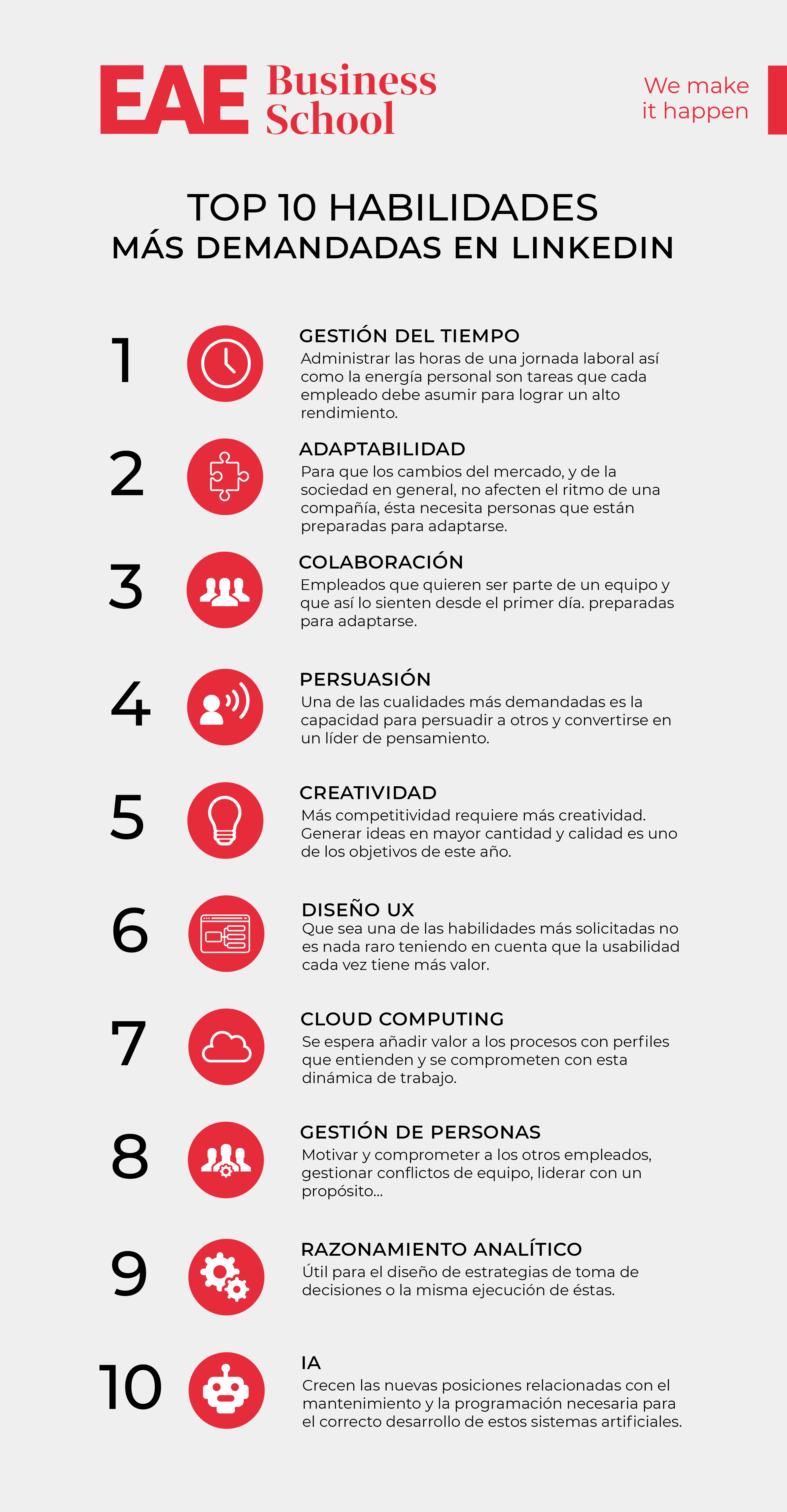 Las 10 habilidades más demandadas según LinkedIn