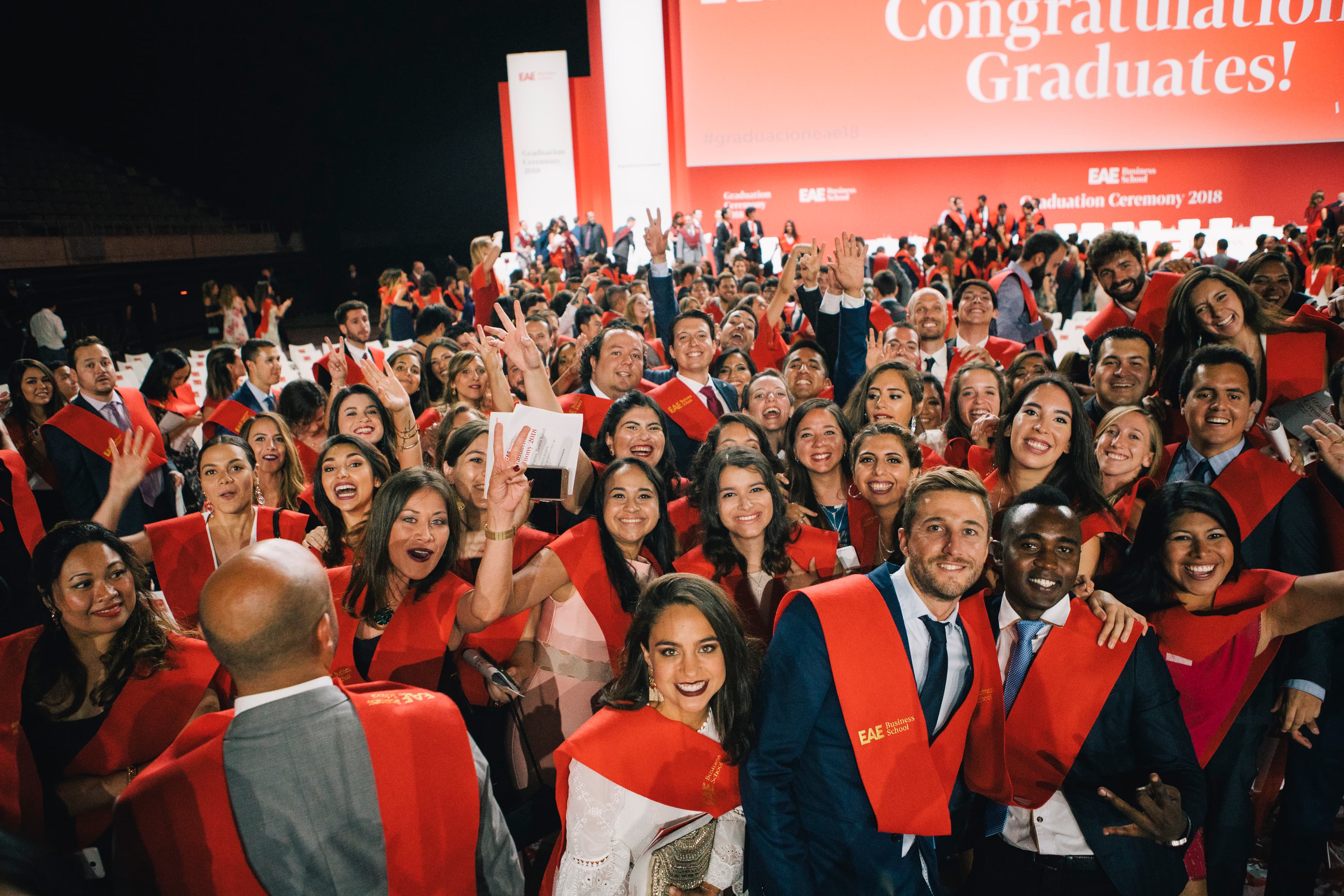 More than 4,800 people come to Palau Sant Jordi for the Graduation Ceremony of EAE's Class of 2017-2018