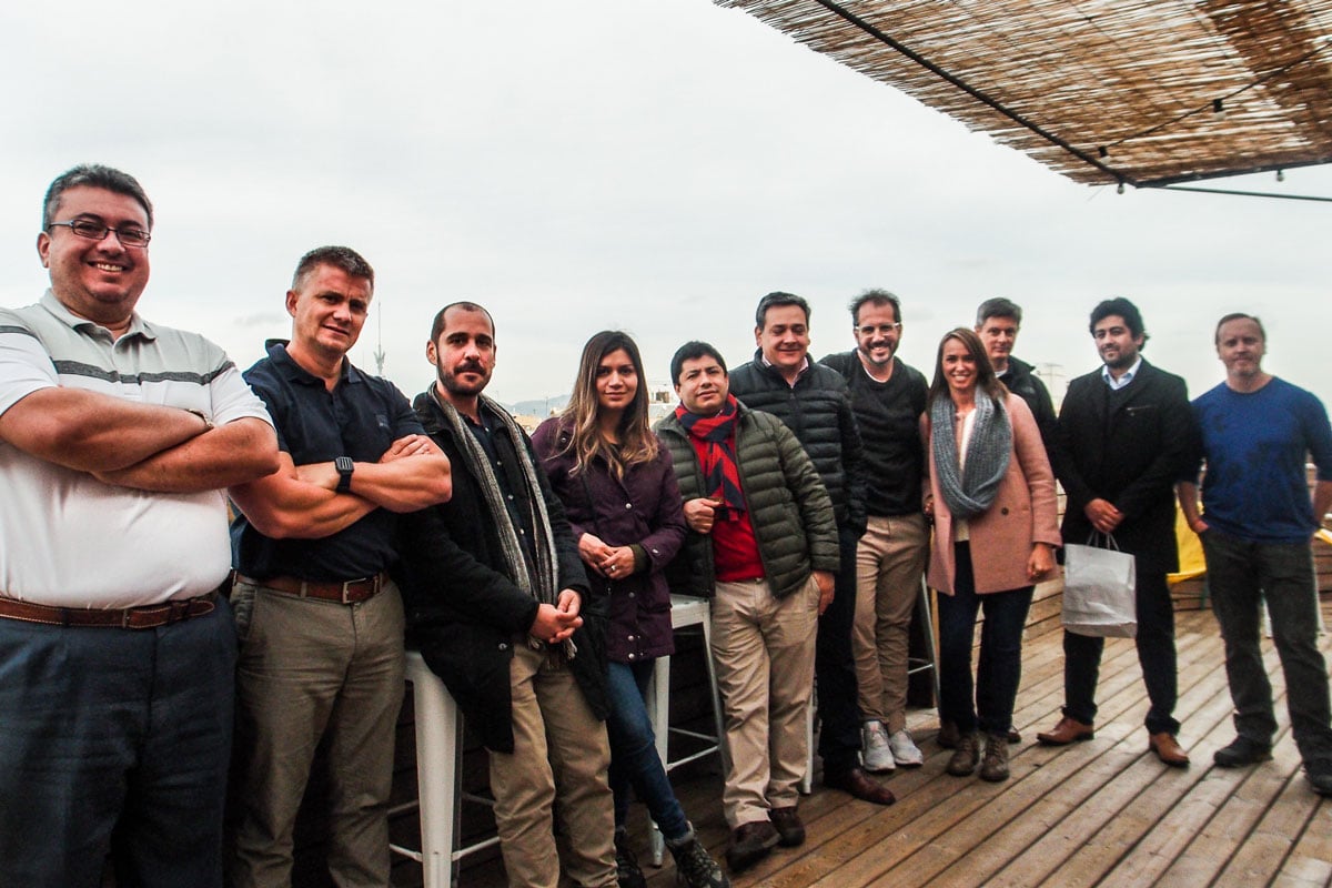 Students on the MBA residential program from Chile visit the coworking firm Aticco