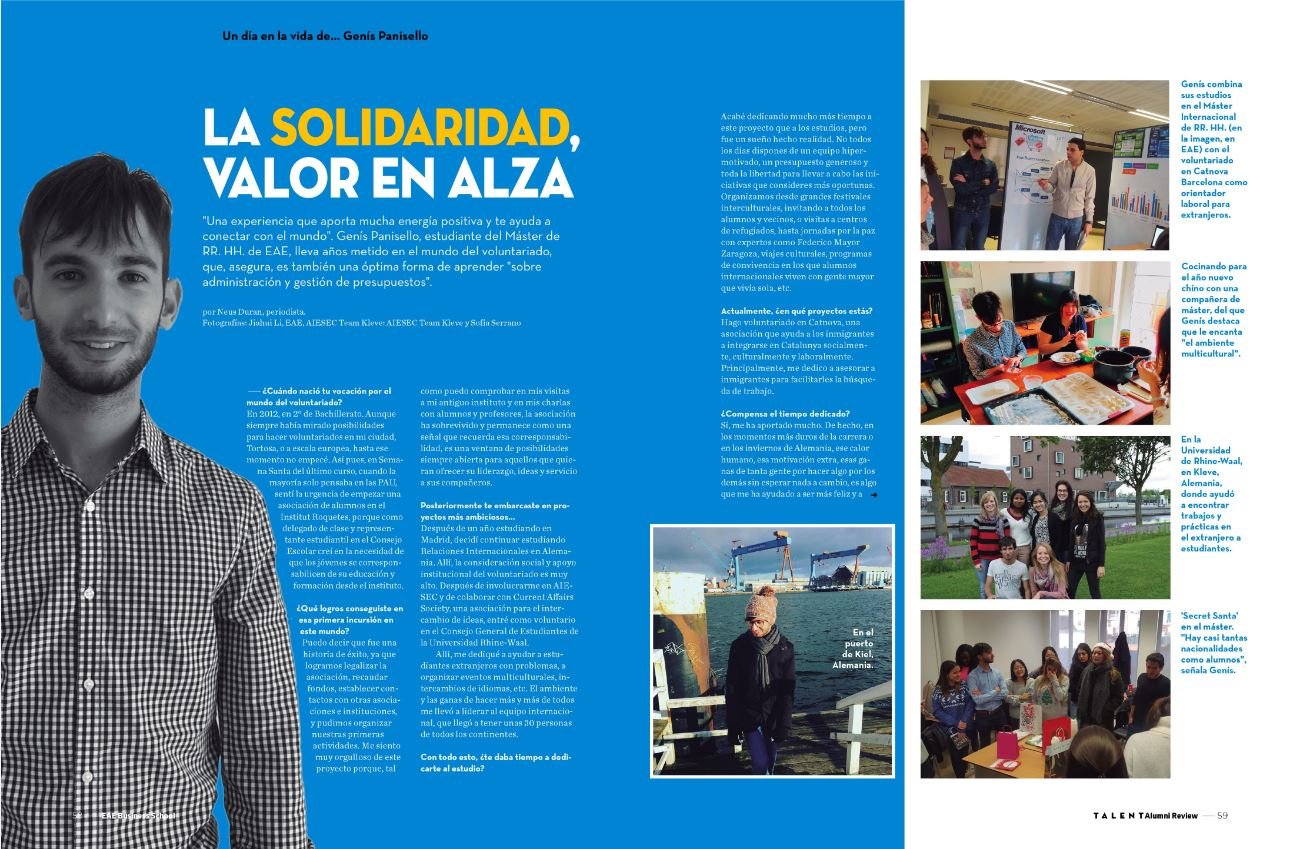 "El voluntariado me ha aportado energía positiva y conexión con el mundo"