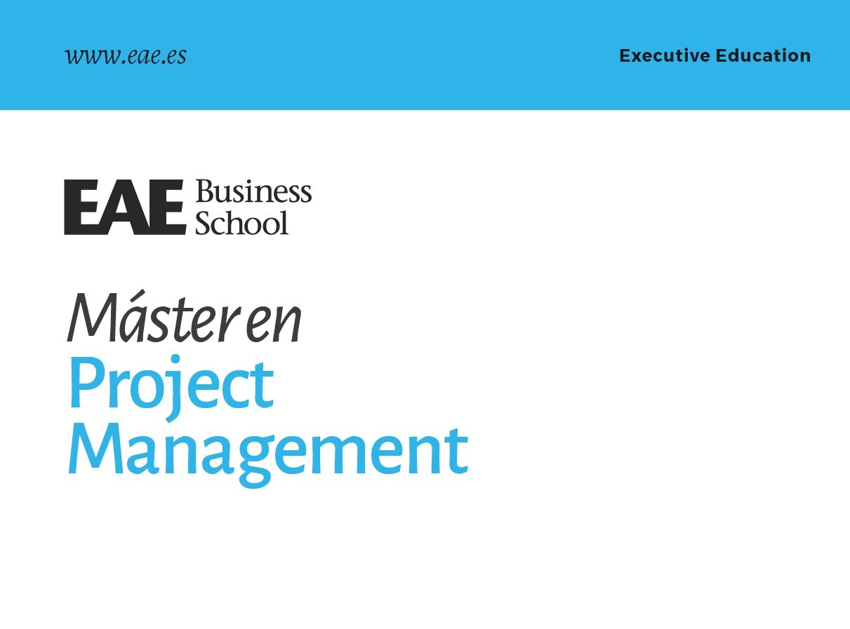 Programa del Máster en Project Management de EAE Business School