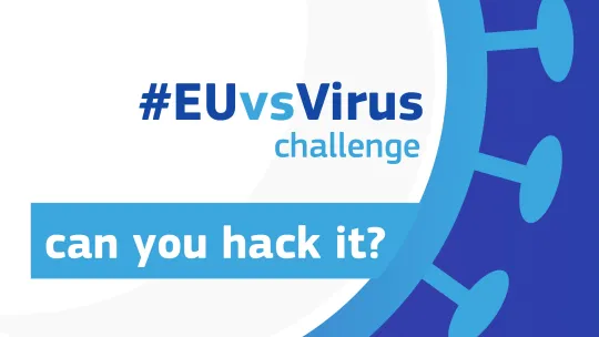 Flyer de Hackathon #EUvsVirus