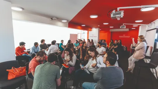 EAE Business School students at a meeting