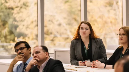 Professionals in class at EAE Business School