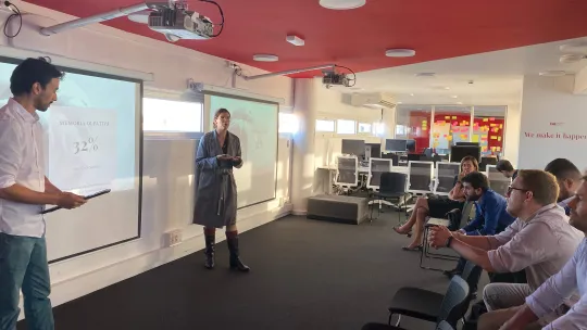 Entrepreneur team at the EAE Lab Pyramid Semi Demo event 2020