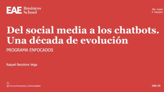 Title page of the session “From social media to chatbots: A decade of evolution”