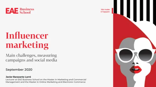 Report cover: “Influencer Marketing: Main challenges, measuring campaigns and social media”