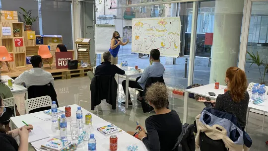 Visual thinking event: Image of EAE students