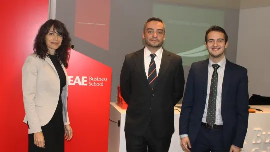 Maribel Osuna, Carlos Fernández and Daniel Grillo visited EAE Business School