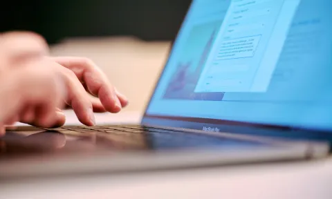 Person using a computer