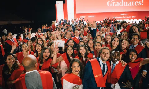 More than 4,800 people come to Palau Sant Jordi for the Graduation Ceremony of EAE's Class of 2017-2018
