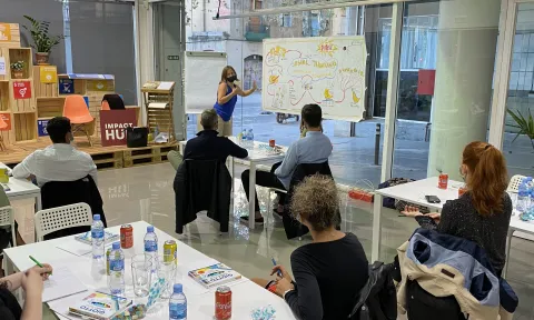 Visual thinking event: Image of EAE students