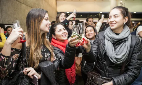EAE raises a glass for Christmas with the students on Part-Time and Weekend programs