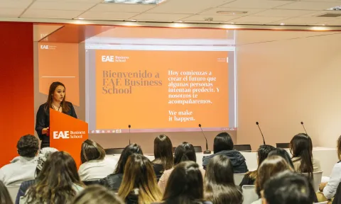 The Full-Time programs at the Madrid Campus hold the Welcome EAE event
