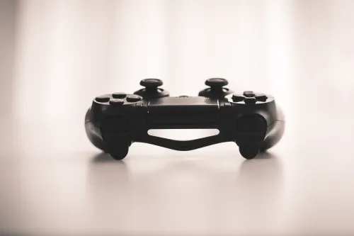 Console handset on the table