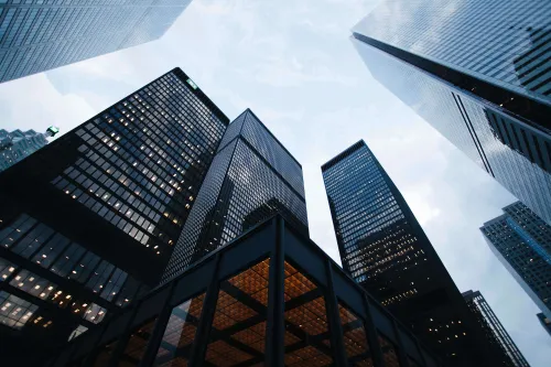 View of a set of corporate buildings 